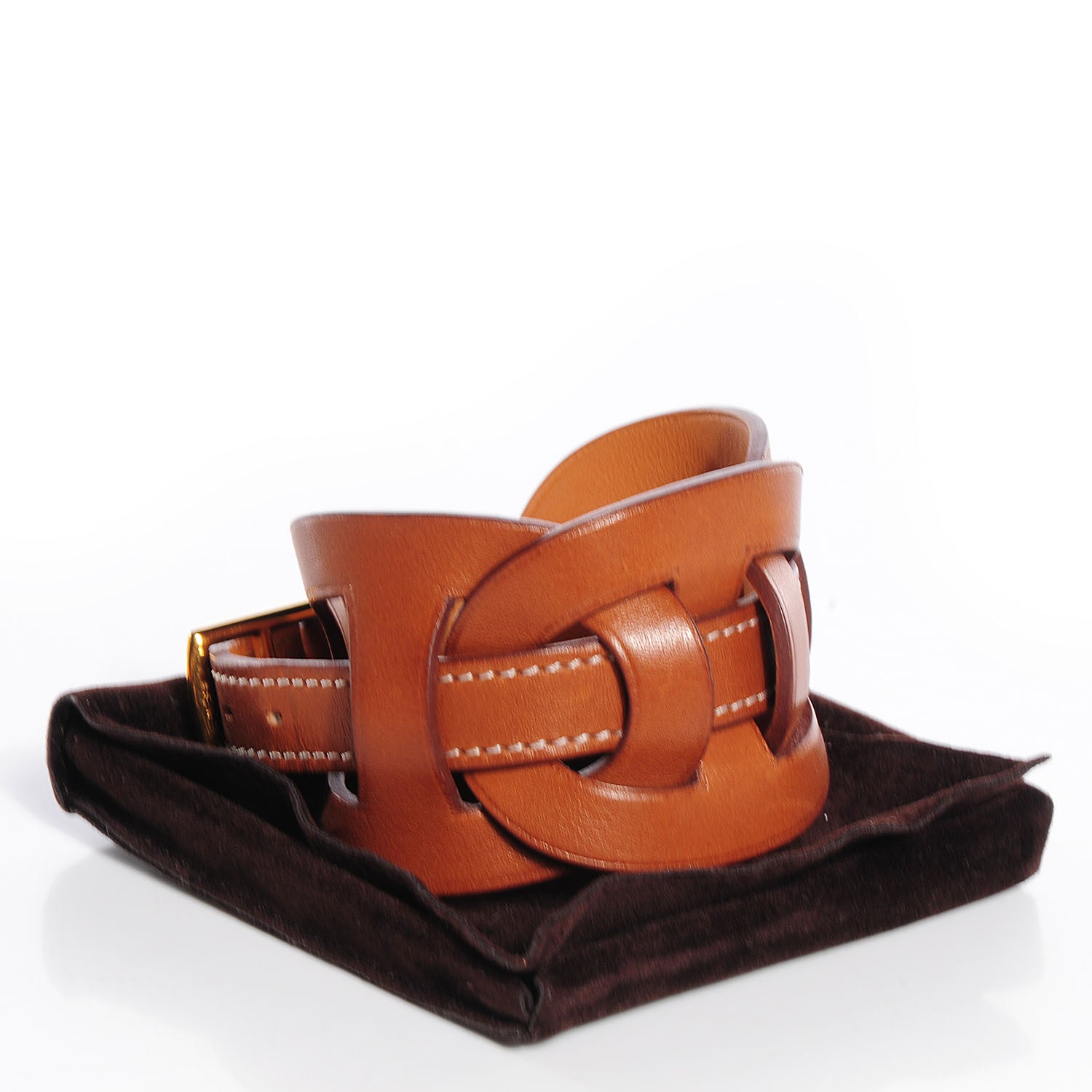 Hermes Natural Barenia Calfskin Fetiche Bracelet Small 4 of 7
