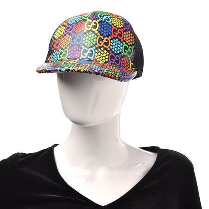 Gucci GG Supreme Monogram Psychedelic Baseball Hat XL 60 Black 9 of 9