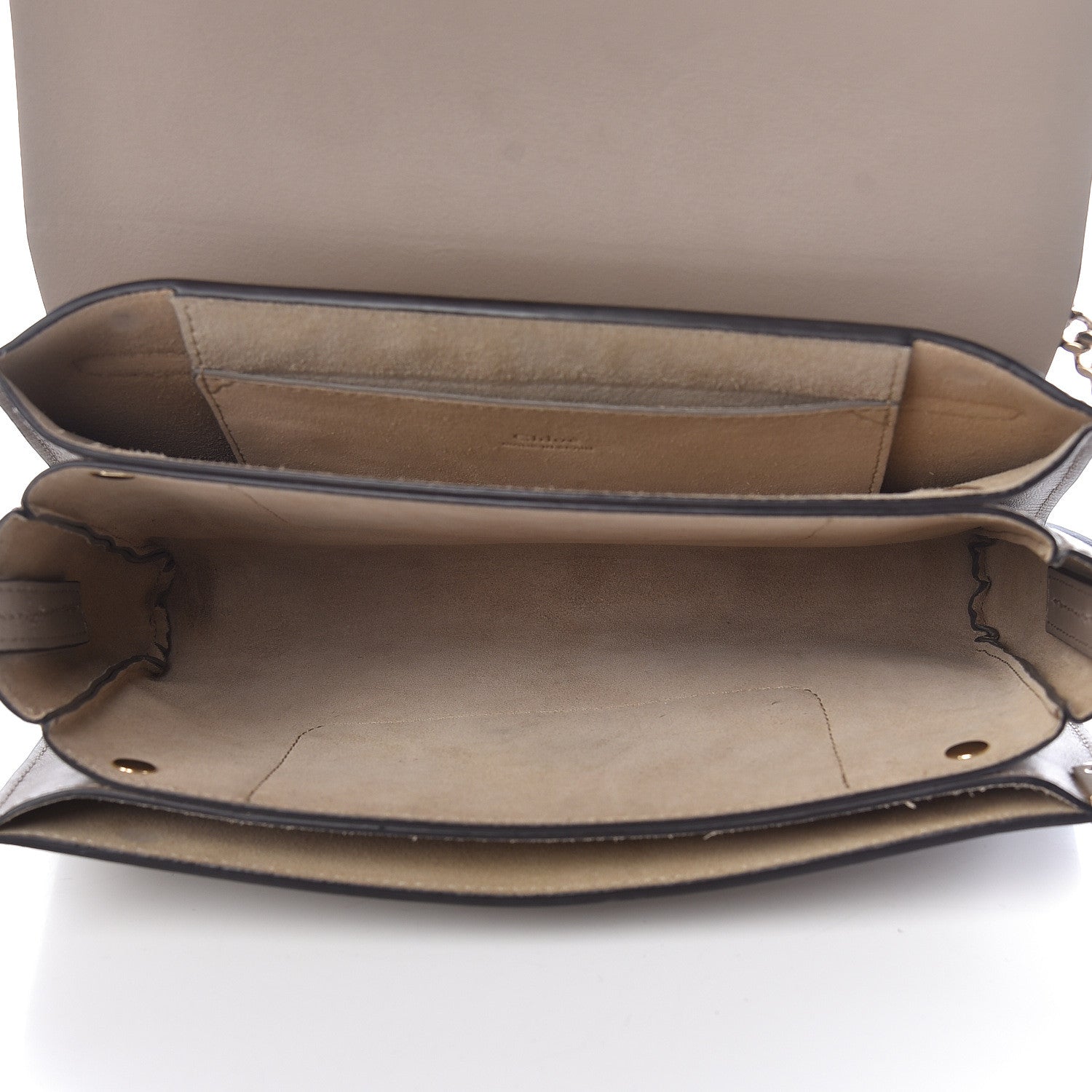 Chloe Suede Calfskin Small Faye Shoulder Bag Motty Grey 5 of 10