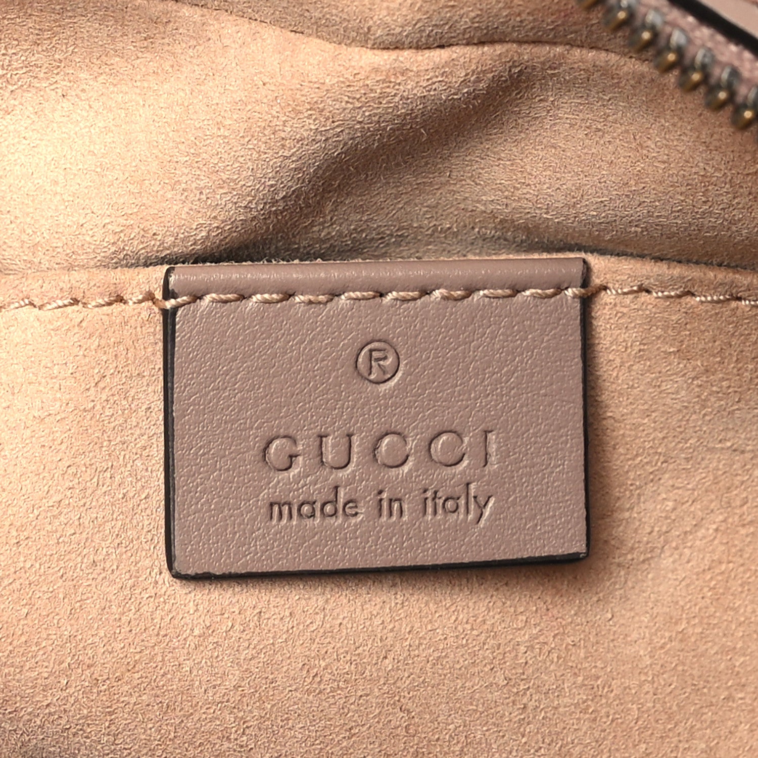 Gucci Calfskin Matelasse Small GG Marmont Chain Shoulder Bag Taupe 6 of 11