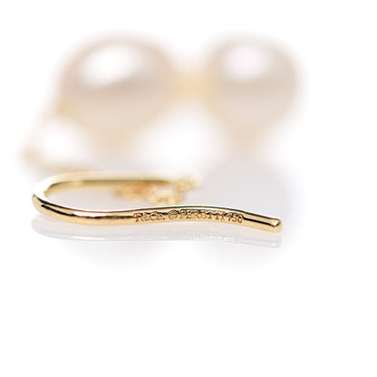 Tiffany 18K Yellow Gold Elsa Peretti Pearls By The Yard Drop Earrings 3 of 3