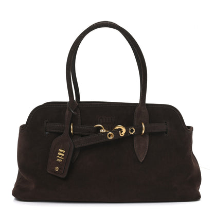 Miu Miu Camoscio Large Aventure Bag Moro 1 of 9