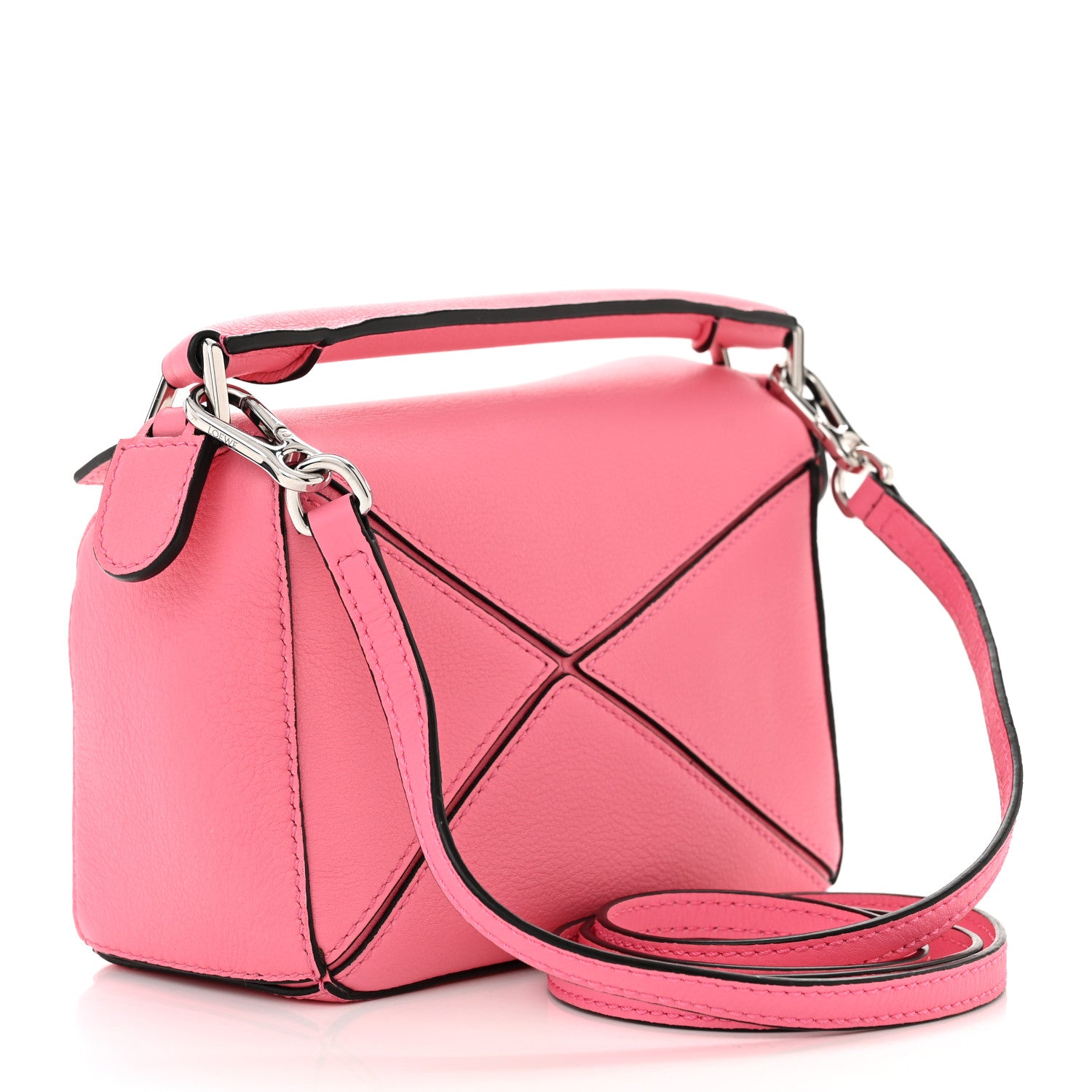 Loewe Calfskin Mini Puzzle Bag Wild Rose 3 of 10