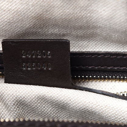 Gucci Monogram Vintage Web Medium Boston Dark Brown 6 of 16