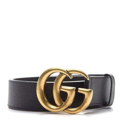 Gucci Textured Dollar Calfskin Double G 40mm Belt 95 38 Dark Cocoa 1 of 5