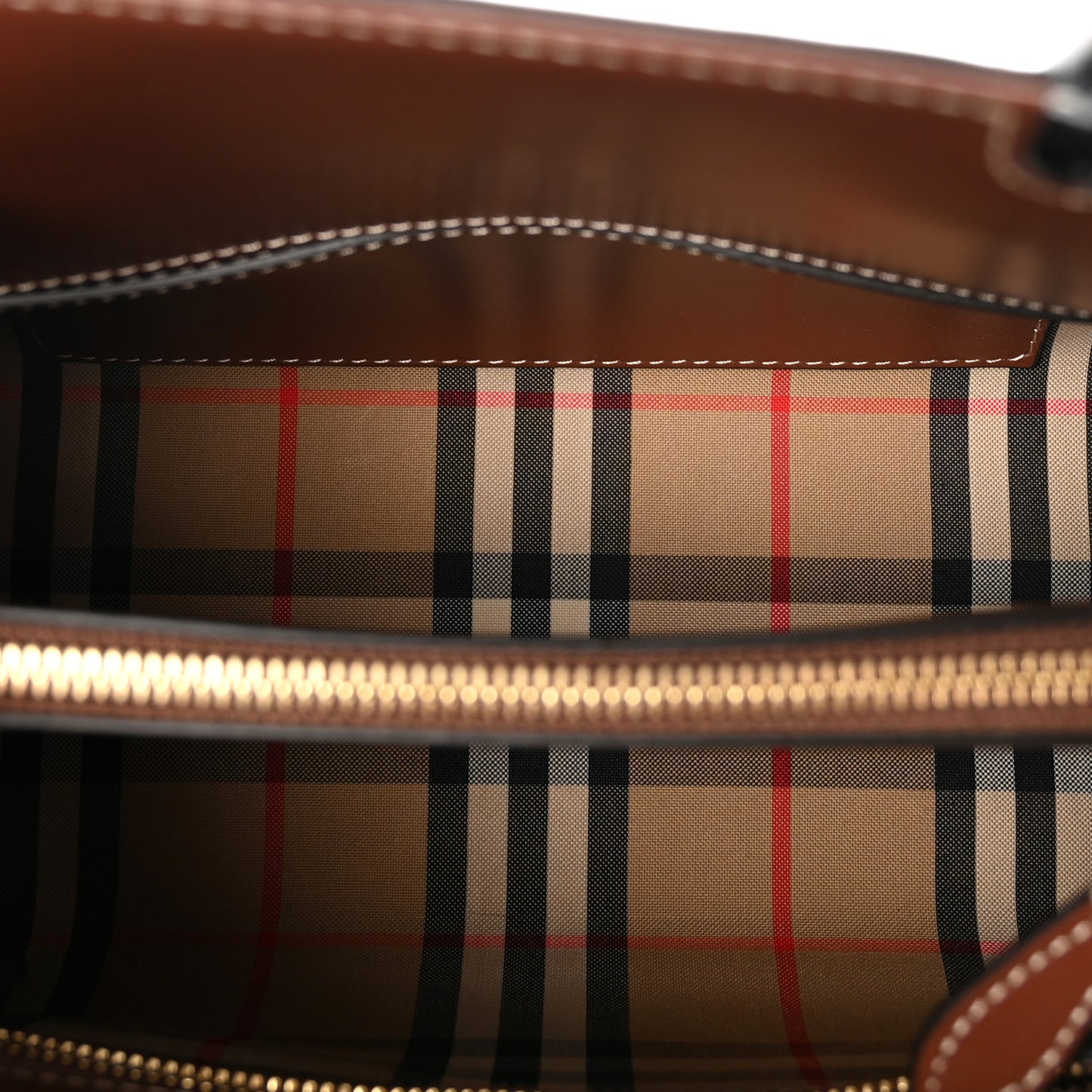 Calfskin Vintage Check Mini Two Handle Title Bag Black