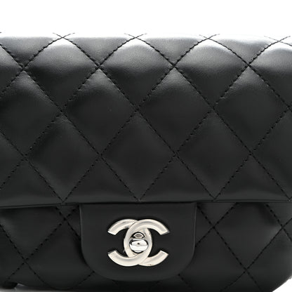 Chanel Calfskin Quilted CC Uniform Flap Belt Bag Black 8 of 10