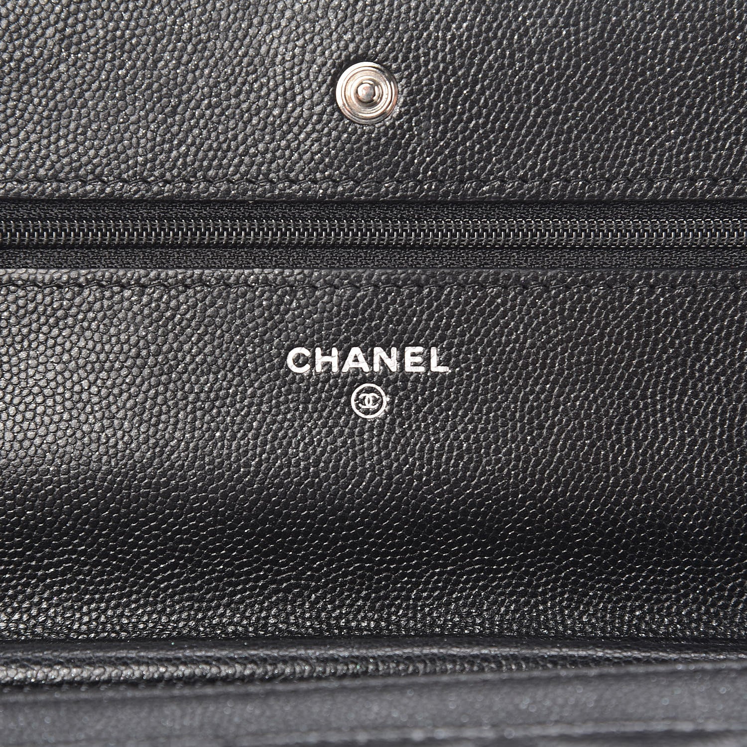 Chanel Iridescent Caviar Quilted Wallet On Chain WOC Black 7 of 11