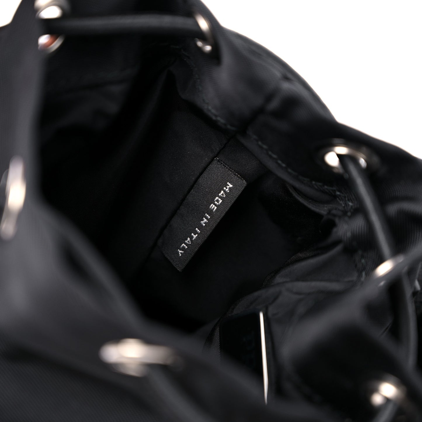 Tessuto Nylon Pocket Drawstring Pouch Belt 100 40 Black