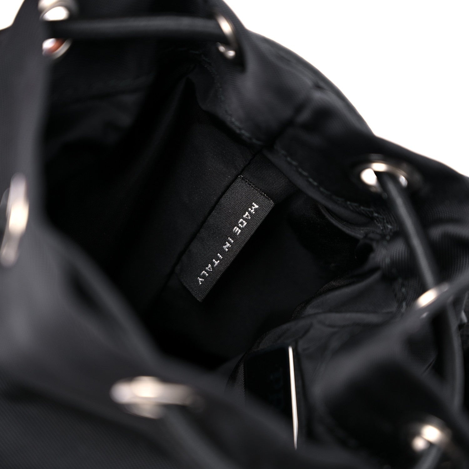 Prada Tessuto Nylon Pocket Drawstring Pouch Belt 100 40 Black 7 of 15