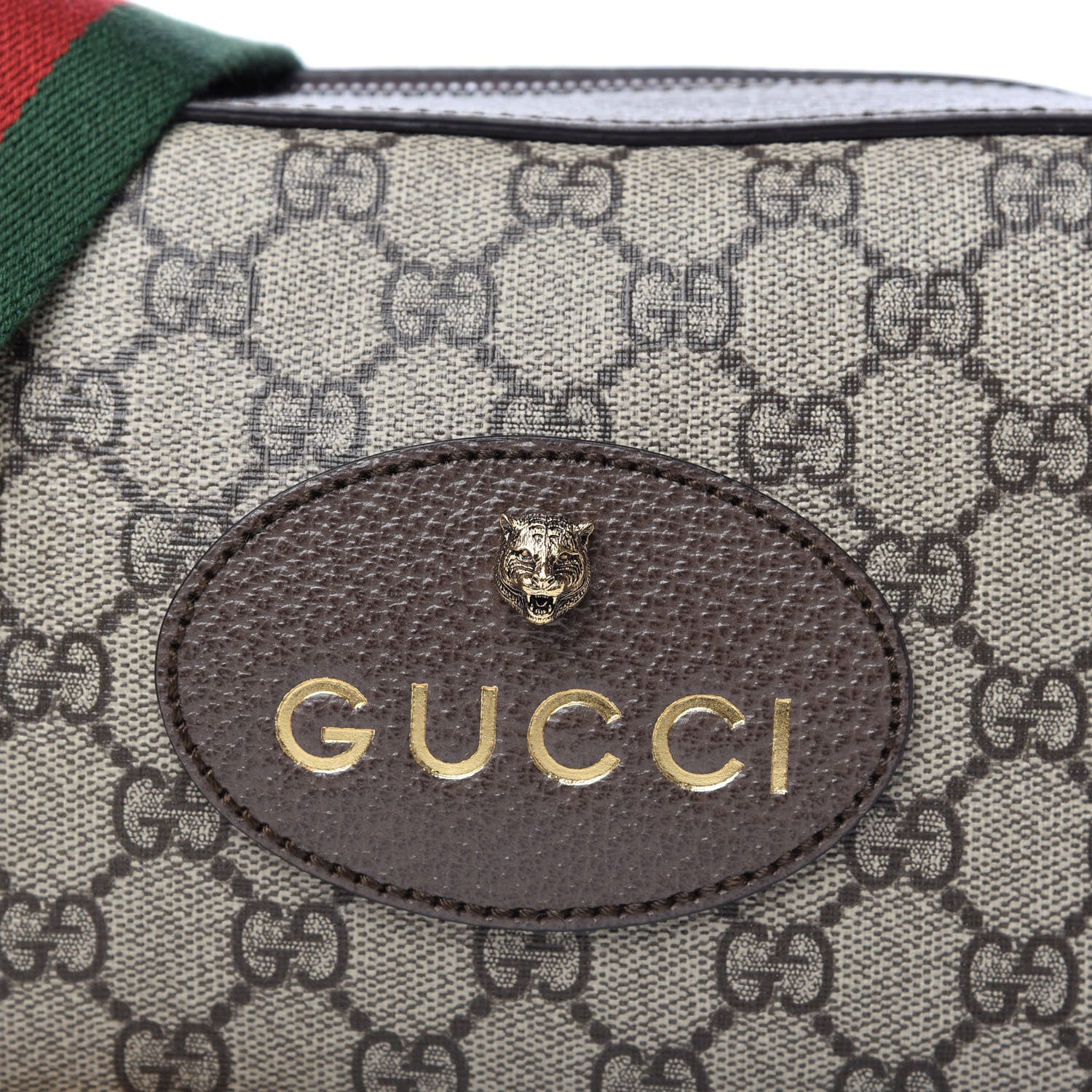 Gucci GG Supreme Monogram Web Neo Vintage Shoulder Bag Beige New Acero Crop 10 of 11