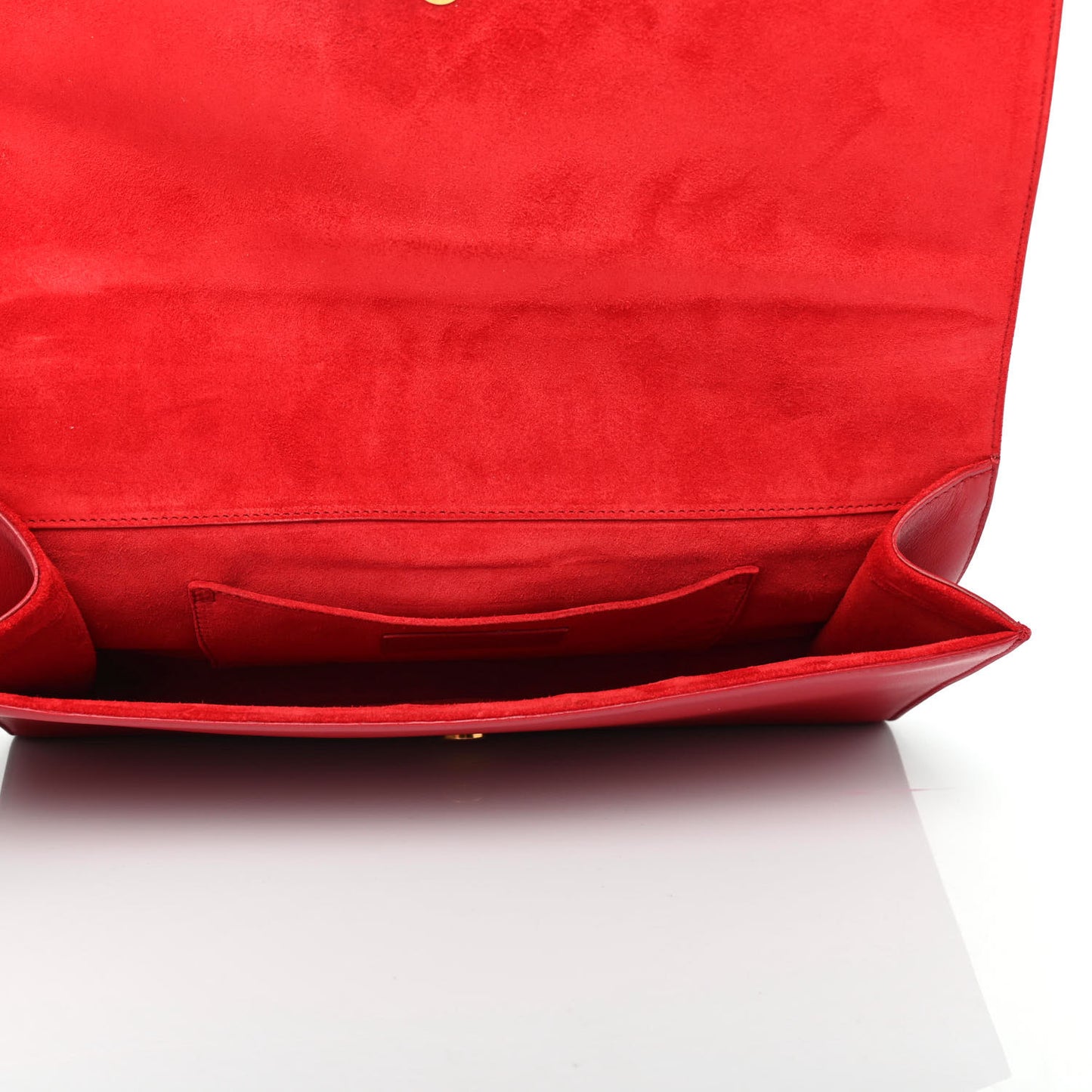 Calfskin Classic Y Ligne Clutch Red