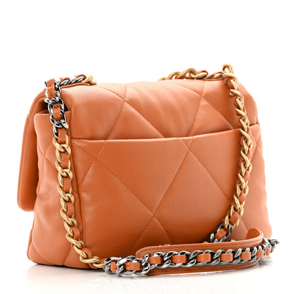 Chanel Lambskin Quilted Medium Chanel 19 Flap Light Brown 3 of 13