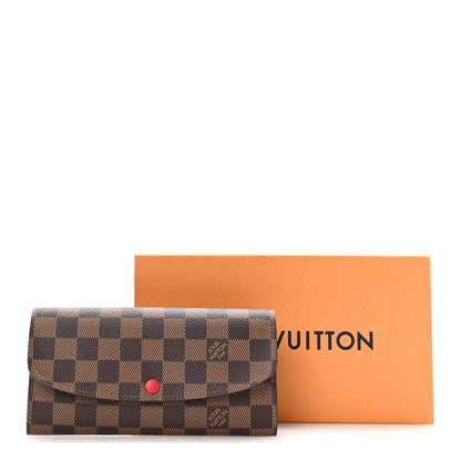 Louis Vuitton Damier Ebene Emilie Wallet Red 8 of 8