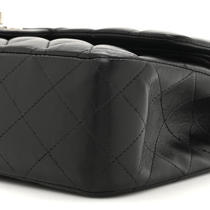Chanel Lambskin Quilted Medium Double Flap Black 9 of 18