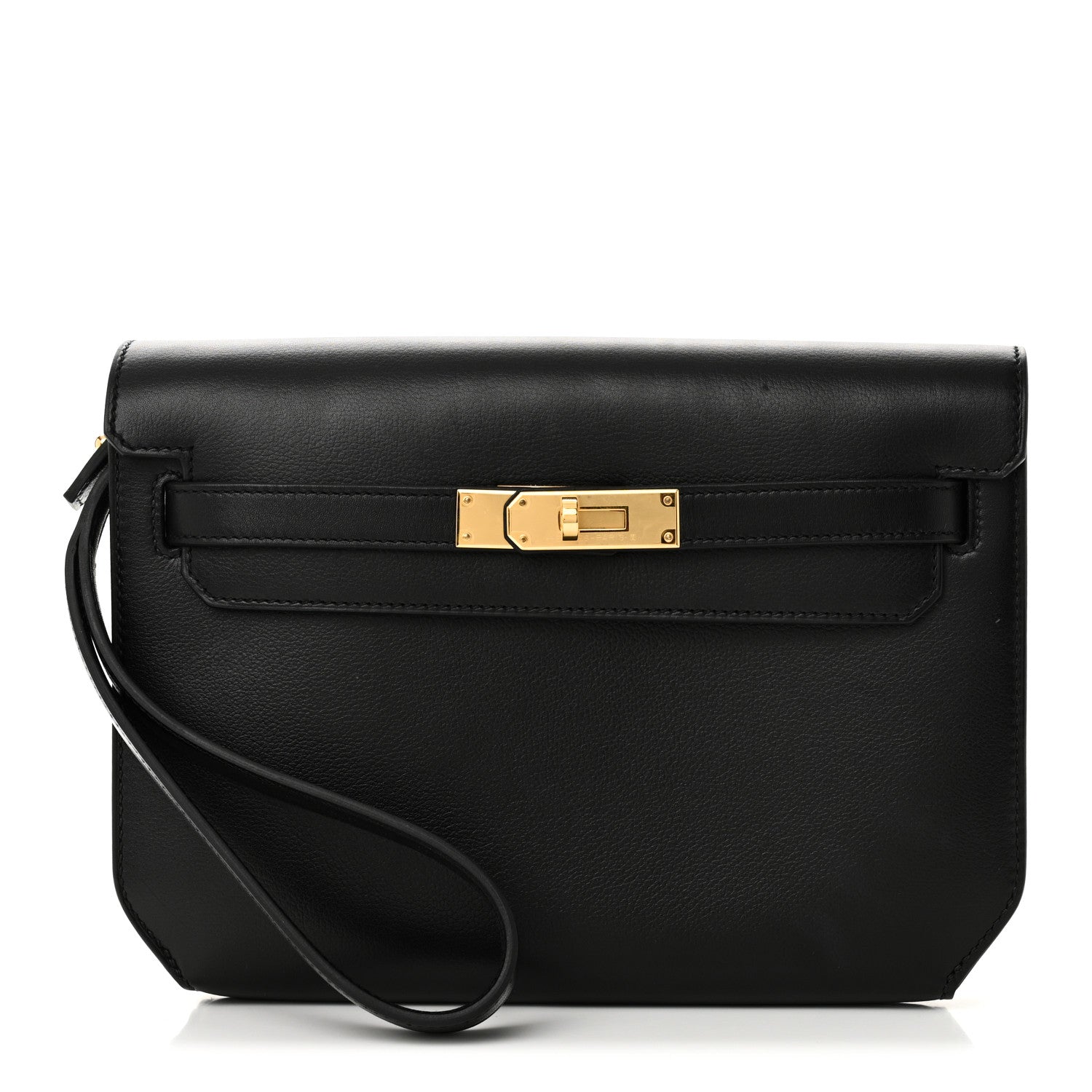 Hermes Evercolor Kelly Depeches 25 Pouch Black 1 of 11