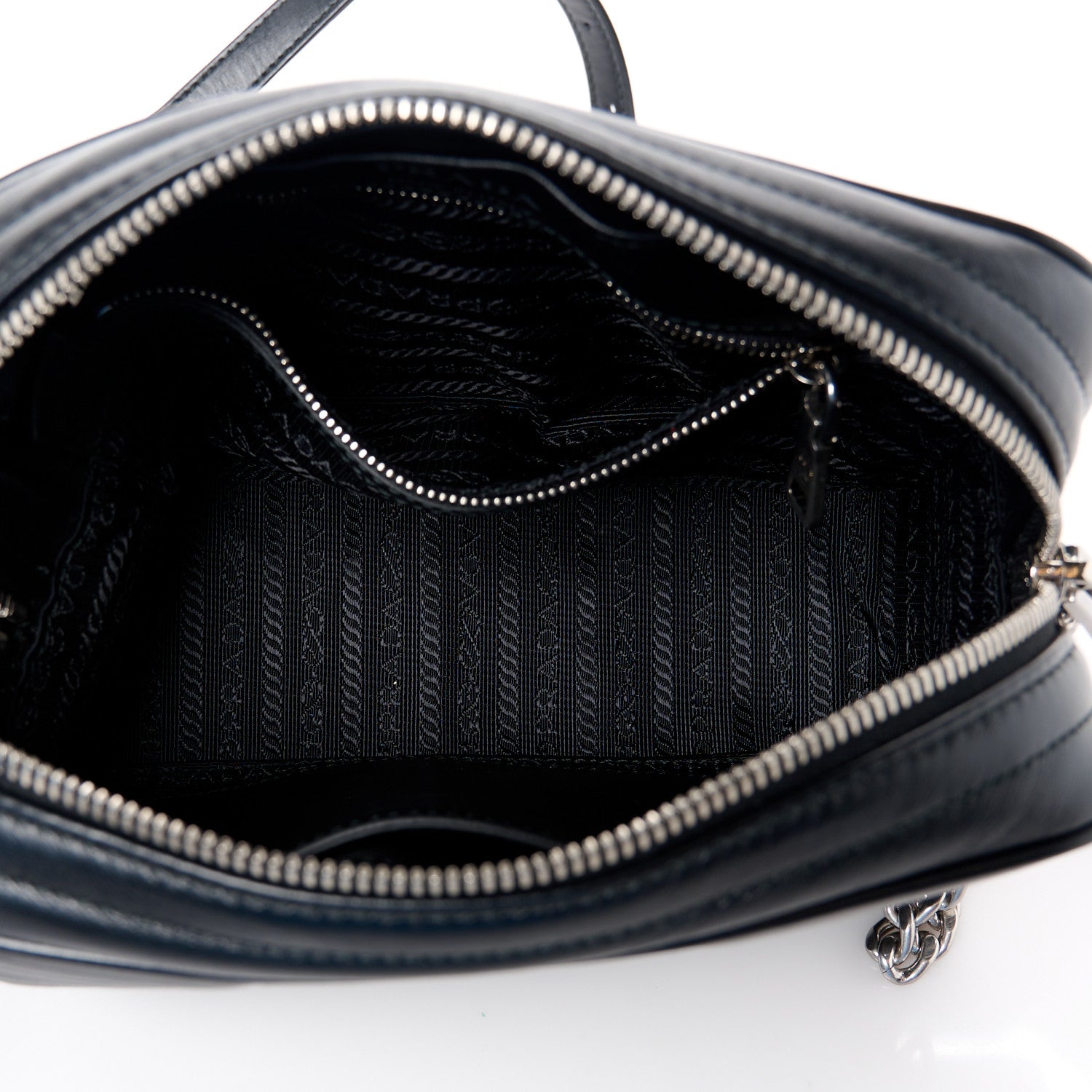 Prada Soft Calfskin Diagramme Camera Bag Black 5 of 11