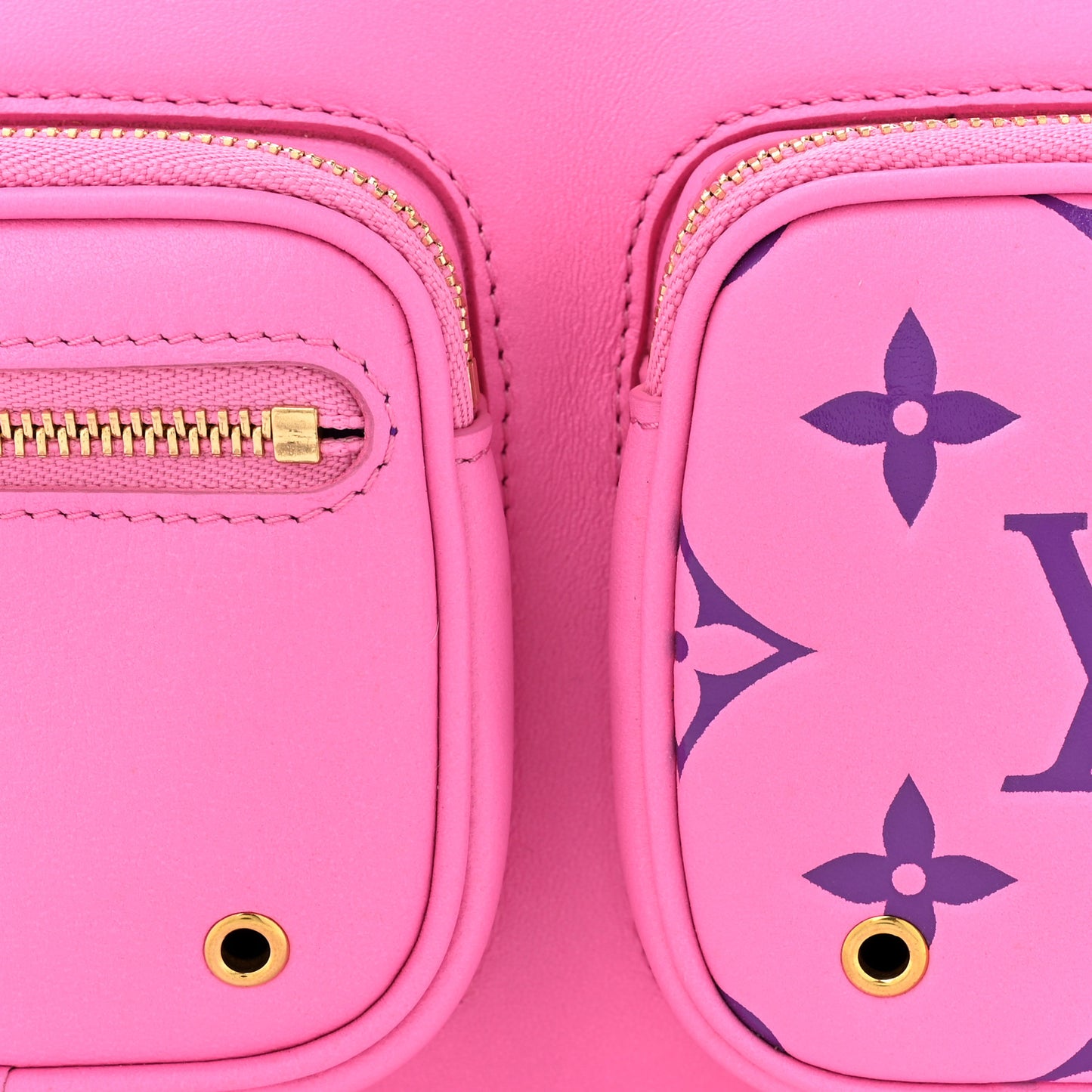 LOUIS VUITTON Calfskin Embossed Monogram Vuittamins Utility Crossbody Rose Violet