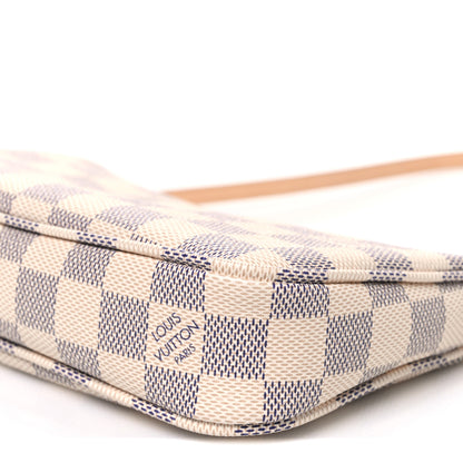Louis Vuitton Damier Azur Pochette Accessories NM Rose Ballerine 9 of 10