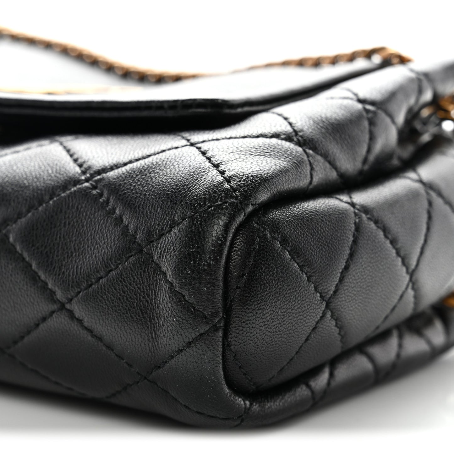 Lambskin Quilted Monogram Mini Nolita Black