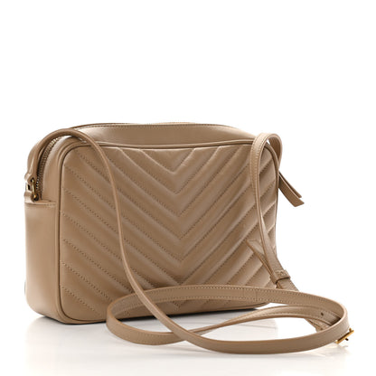 Saint Laurent Calfskin Matelasse Monogram Lou Camera Bag Dark Beige 3 of 12