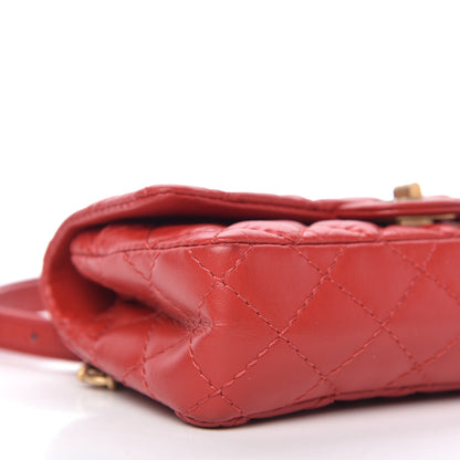 Chanel Aged Calfskin Quilted 2.55 Reissue Flap Belt Bag Red 6 of 10