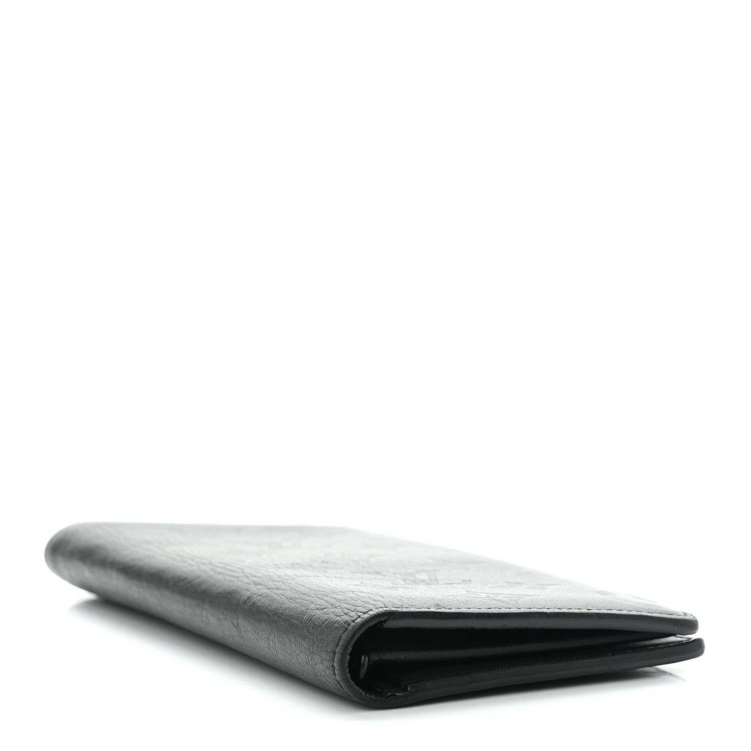 Louis Vuitton Calfskin Monogram Shadow Brazza Wallet Black 4 of 8