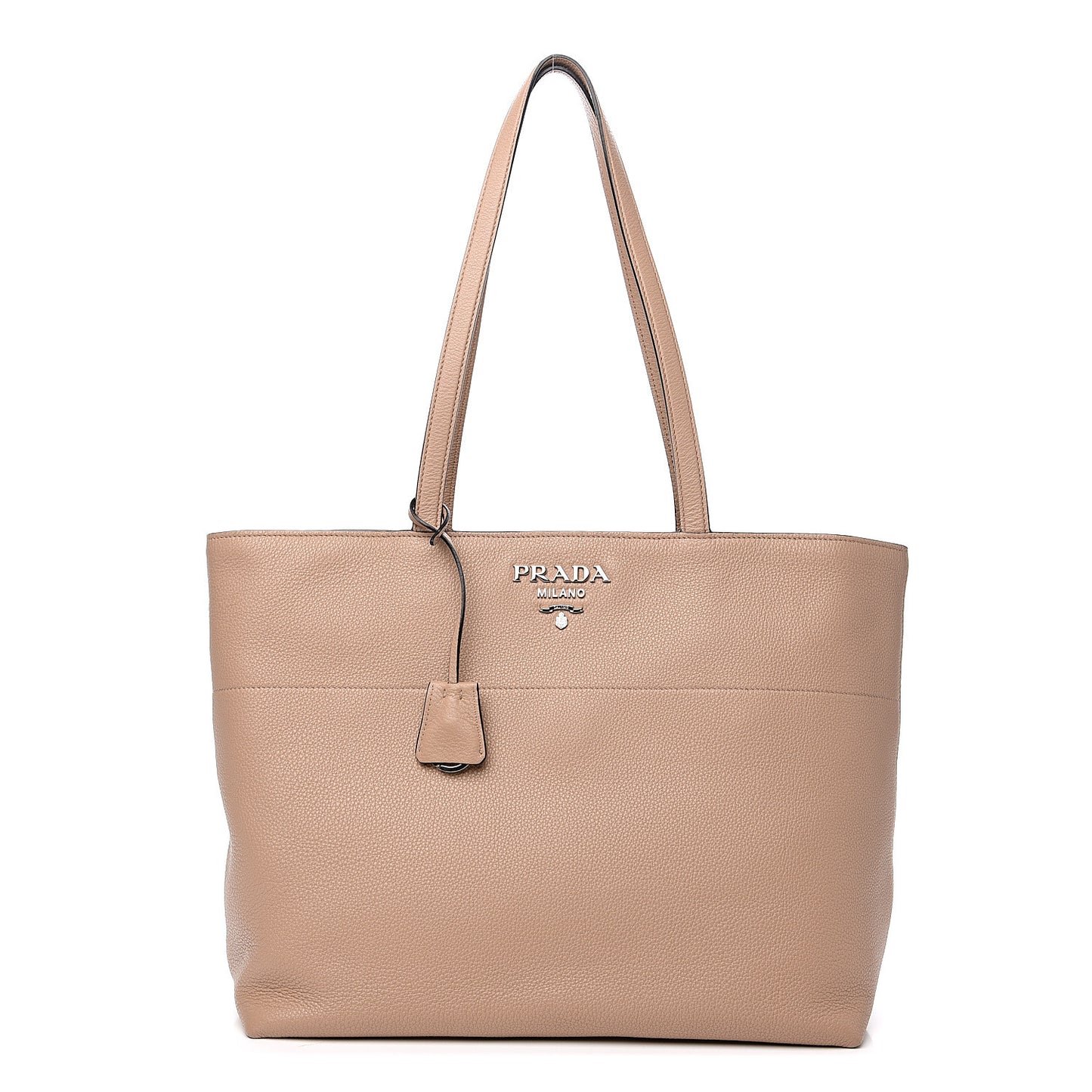 Vitello Phenix Zip Shopping Tote Cammeo
