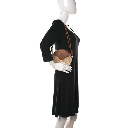 Saint Laurent Raffia Round Camera Bag Beige Naturel 2 of 10