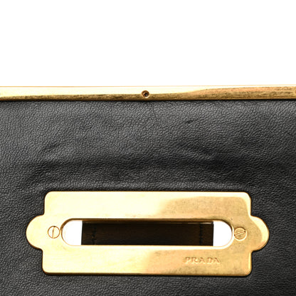 Prada Velvet City Calfskin Cahier Bag Zaffiro Black 11 of 11