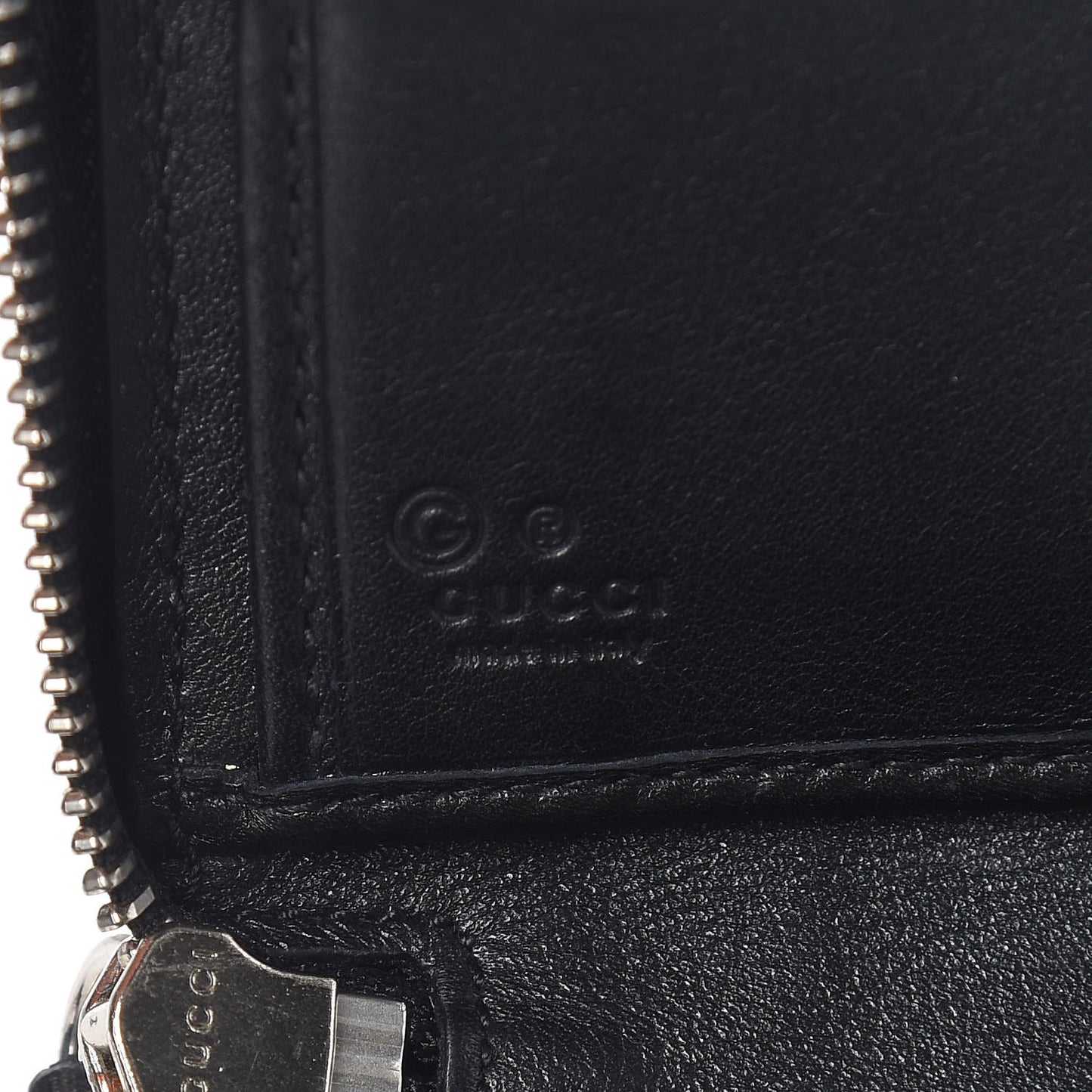 Microguccissima Large Zip Around Organizer Wallet Black