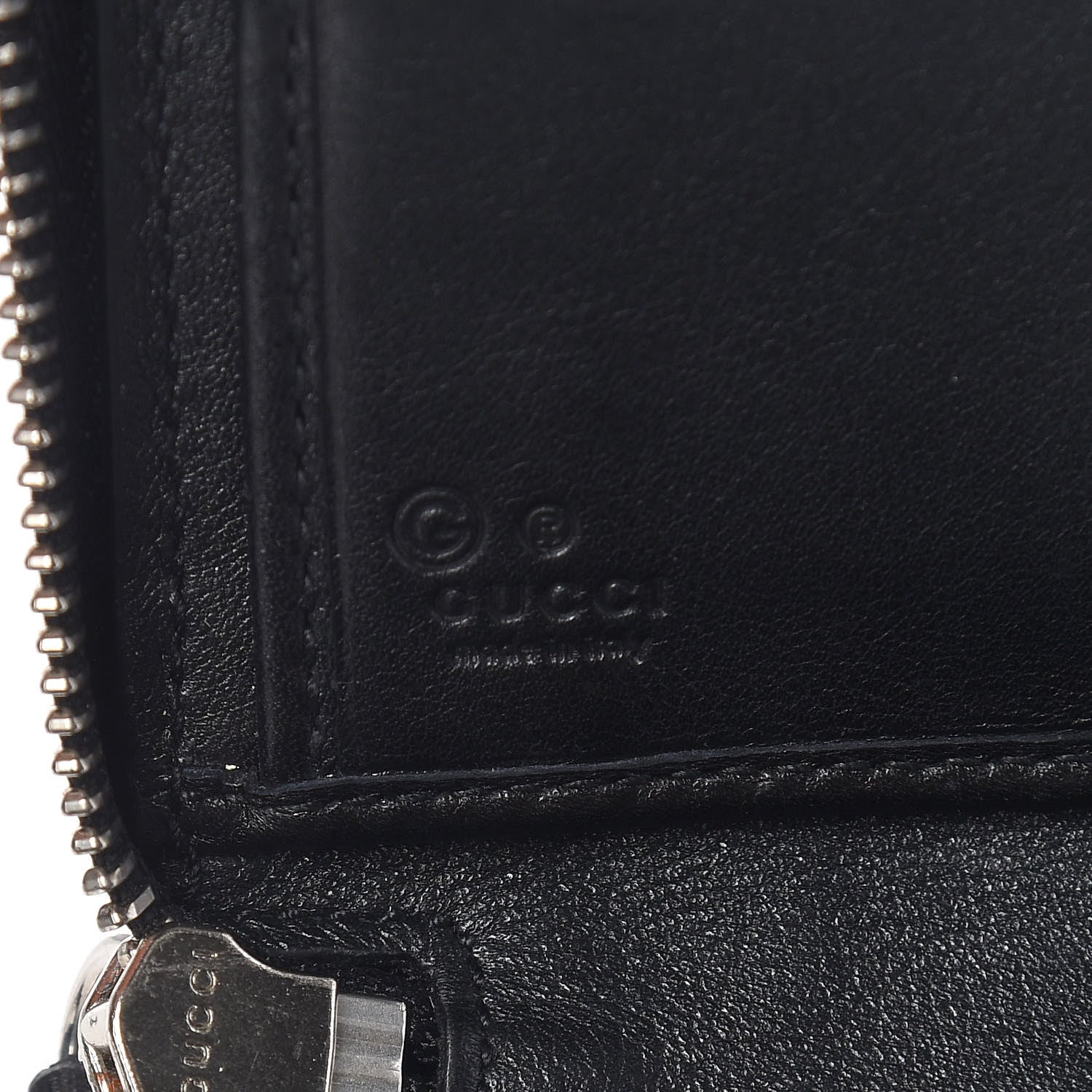 Gucci Microguccissima Large Zip Around Organizer Wallet Black 6 of 7