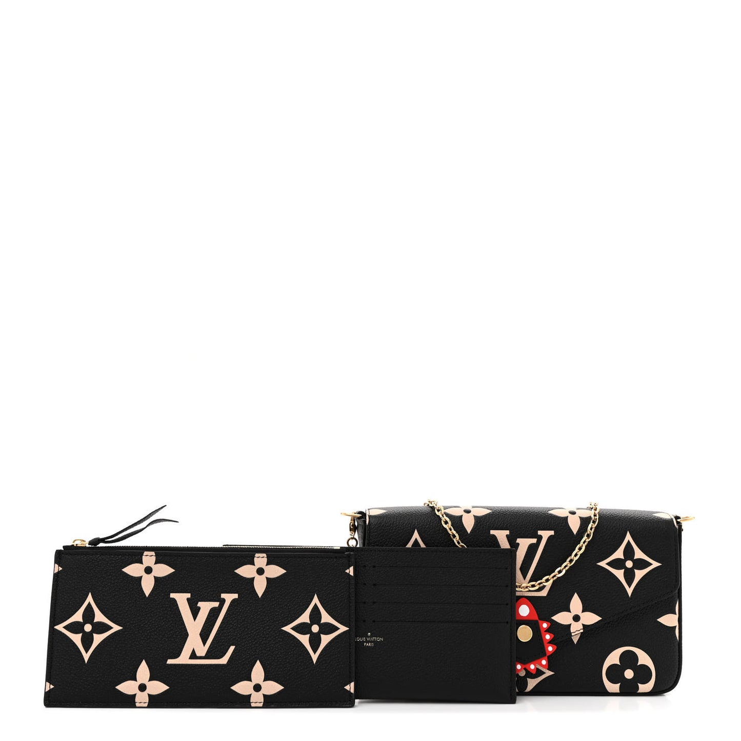Empreinte Monogram Giant Crafty Pochette Felicie Black Creme