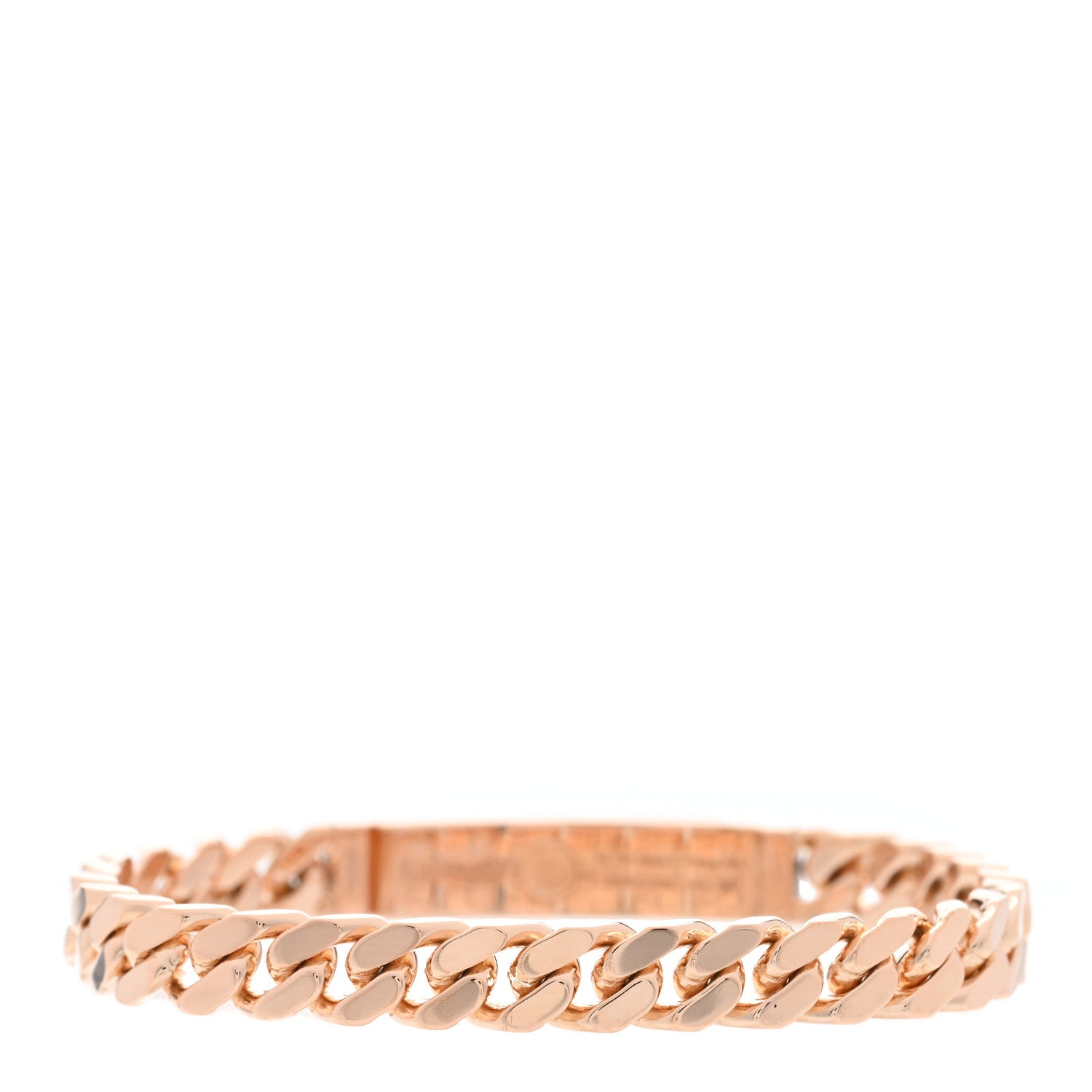 Hermes 18K Rose Gold Diamond PM Kelly Gourmette Bracelet 2 of 4