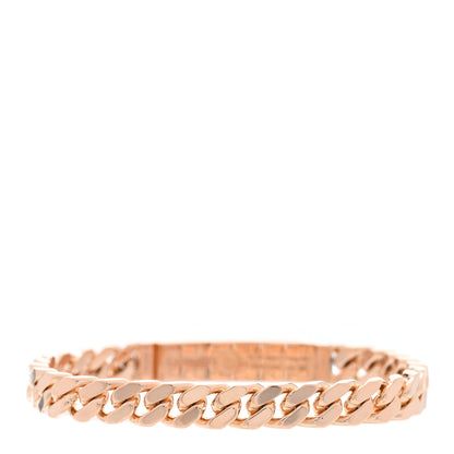 Hermes 18K Rose Gold Diamond PM Kelly Gourmette Bracelet 2 of 4