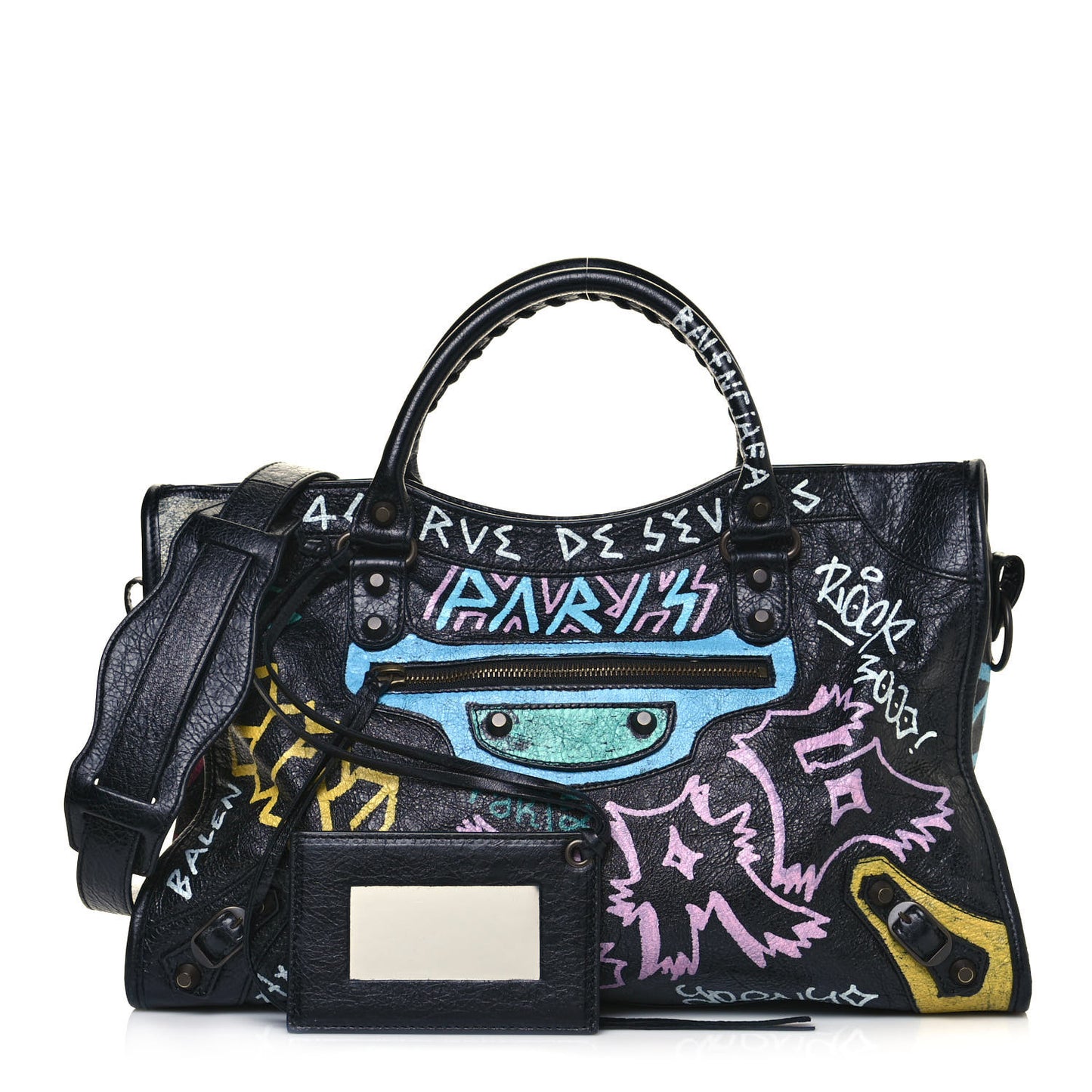 Agneau Graffiti All Over Classic Hardware City Black Multicolor