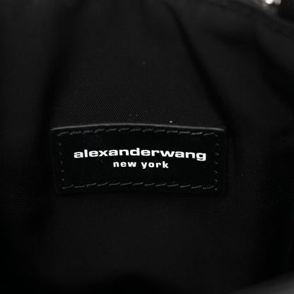 Alexander Wang Mesh Crystal Rhinestone Quilted Heiress Tote Black White 6 of 10