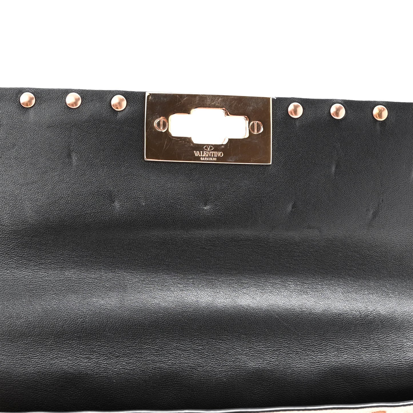 Metallic Nappa Small Rockstud Spike Shoulder Bag Rame