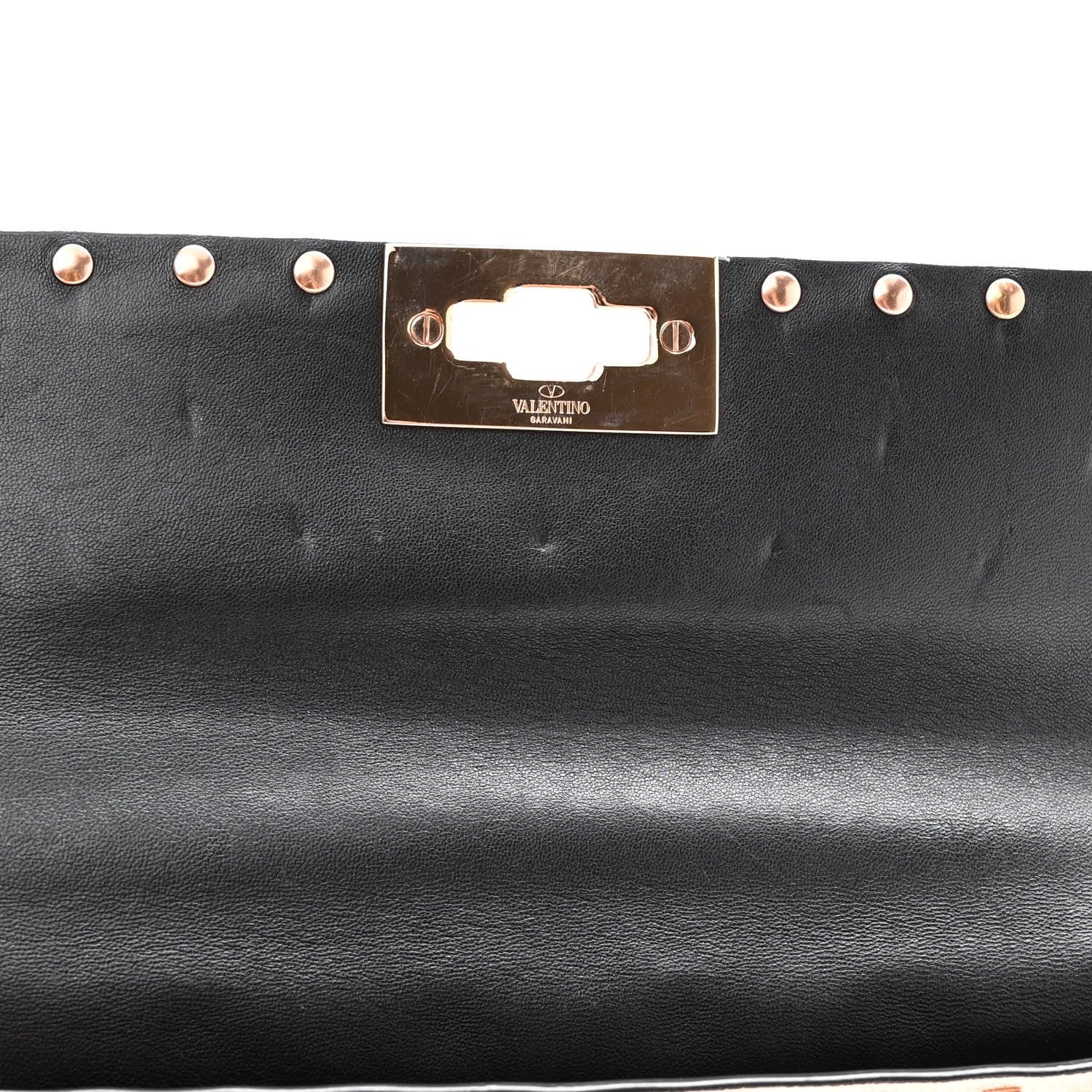 Valentino Garavani Metallic Nappa Small Rockstud Spike Shoulder Bag Rame 10 of 10