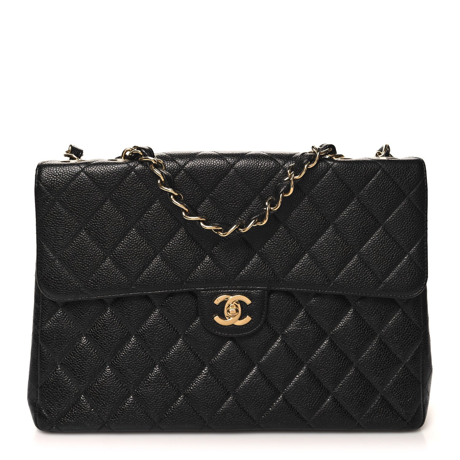 Chanel Caviar Quilted Jumbo Single Flap Black 1 of 12