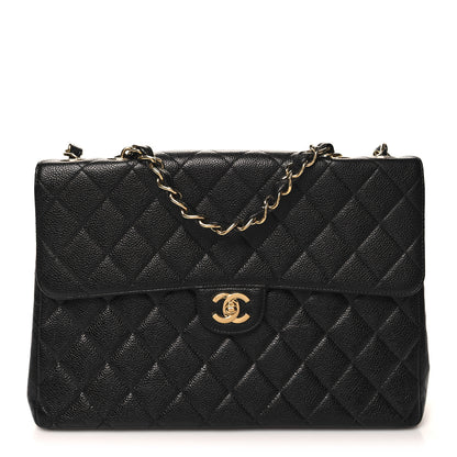 Chanel Caviar Quilted Jumbo Single Flap Black 1 of 12