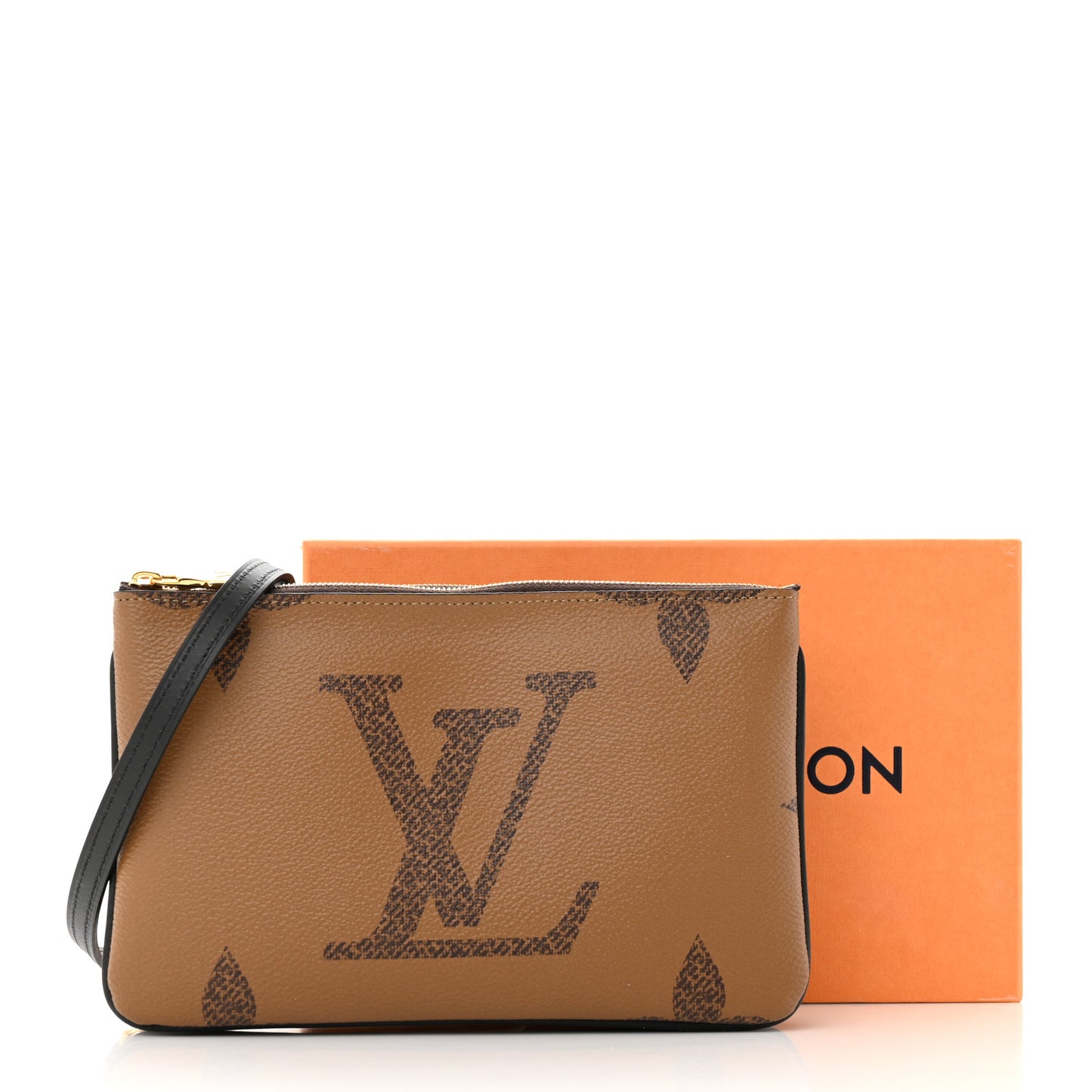 Reverse Monogram Giant Double Zip Pochette