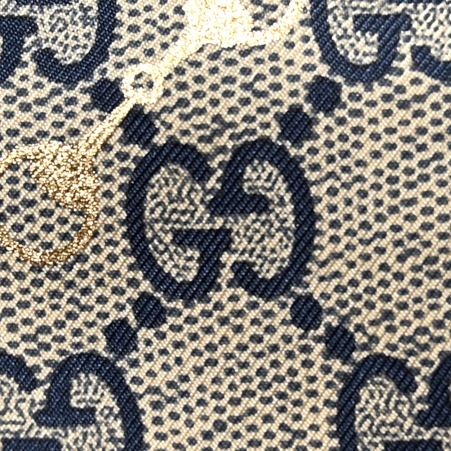 Silk Twill GG Monogram Gold Horsebity Neck Bow Scarf Flame