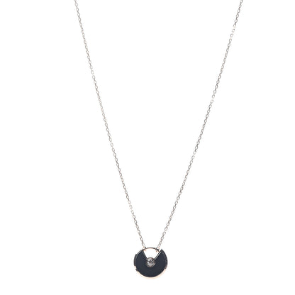 Cartier 18K Pink Gold Diamond Black Onyx XS Amulette de Cartier Pendant Necklace 1 of 7