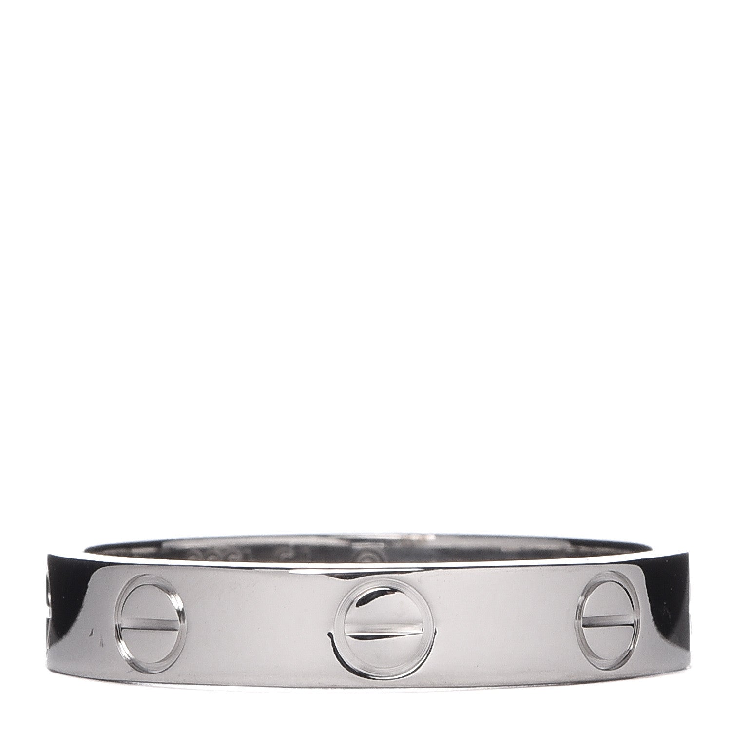 Cartier 18K White Gold 3.5mm LOVE Wedding Band Ring 53 6.25 1 of 4