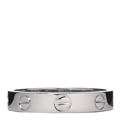 Cartier 18K White Gold 3.5mm LOVE Wedding Band Ring 53 6.25 1 of 4