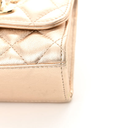 Chanel Metallic Lambskin Quilted Mini Trendy CC Clutch With Chain Gold 12 of 12