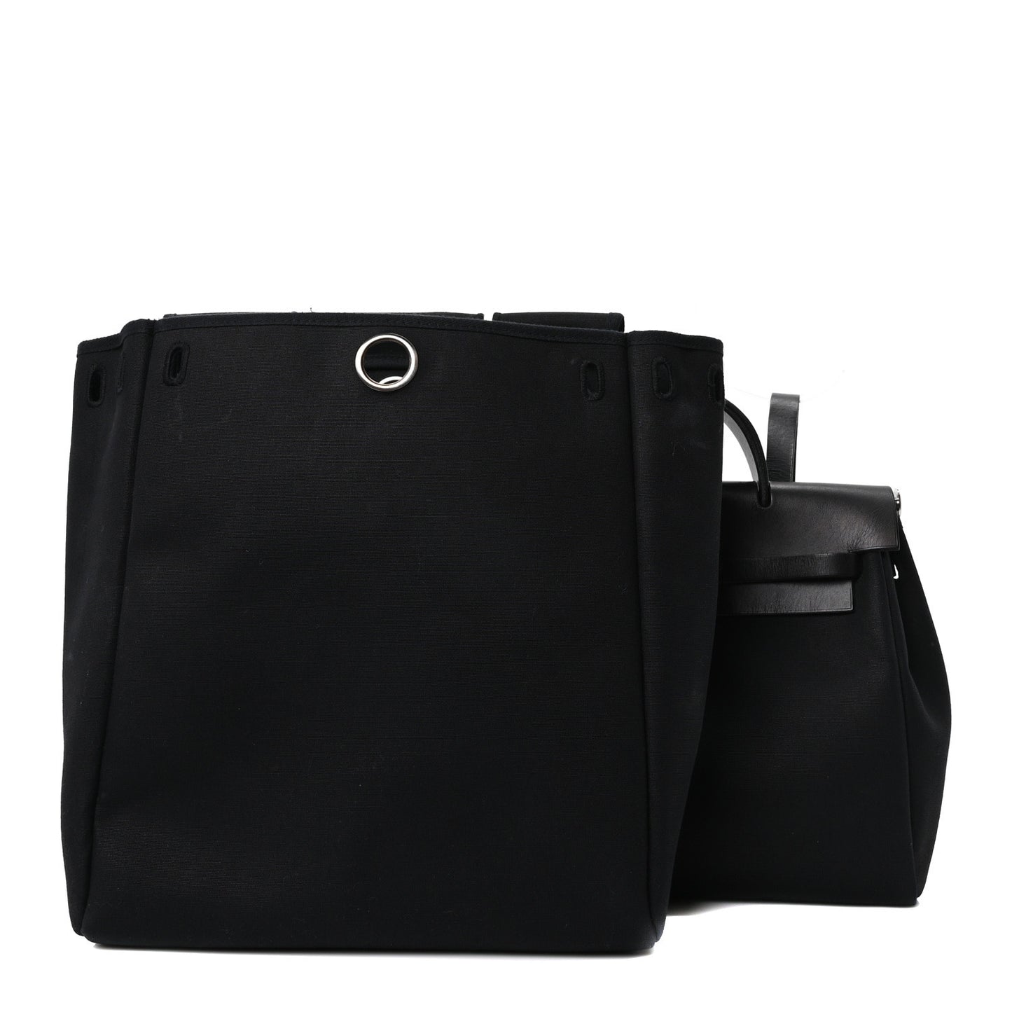 Toile Vache Calfskin Herbag 30 PM Backpack Black