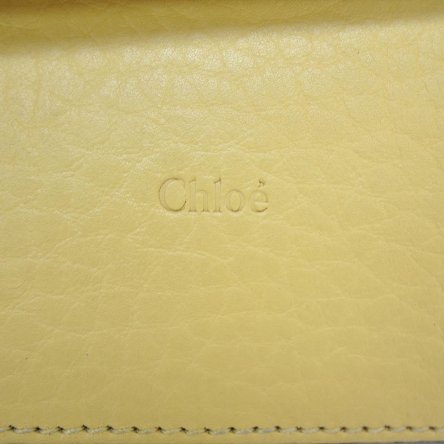 Chloe Grained Calfskin Sally Flap Bag Yellow 7 of 10