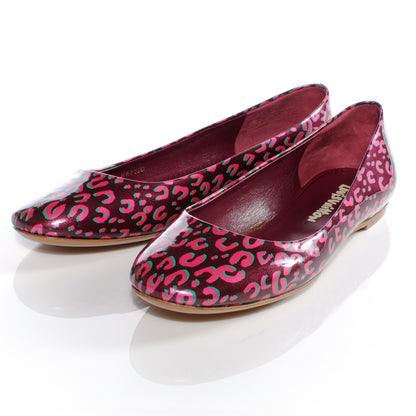 Louis Vuitton Patent Leopard Ballet Flats 38 Rouge Fauviste 3 of 7